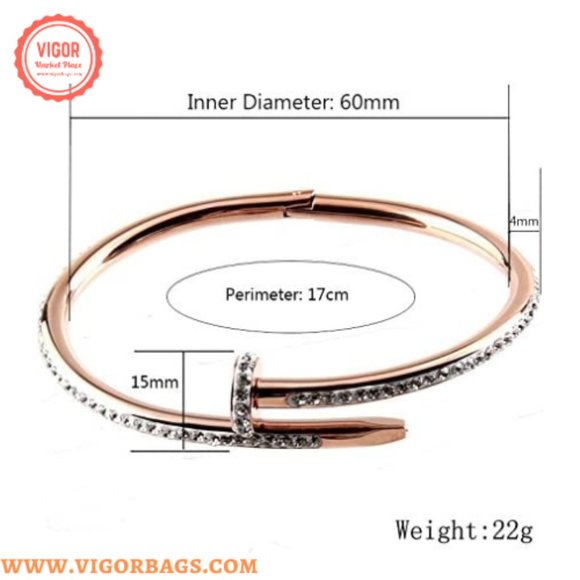 Nail bracelet for women trendy 18K Bangle & Gold Plated Bangle Bracelet for wome - Picture 10 of 12